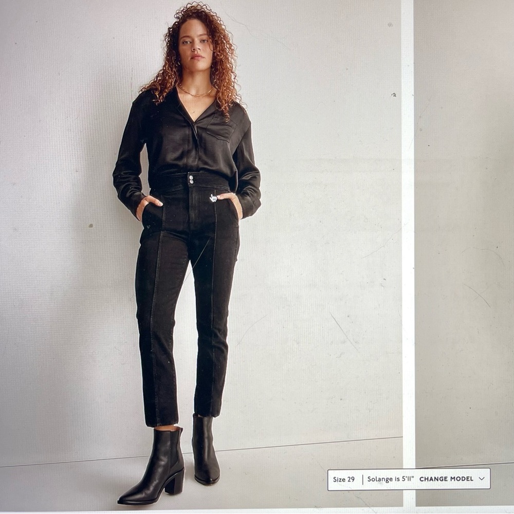 Madewell Perfect Vintage Jean in True Black Wash: Tuxedo Edition size 31 NWOT